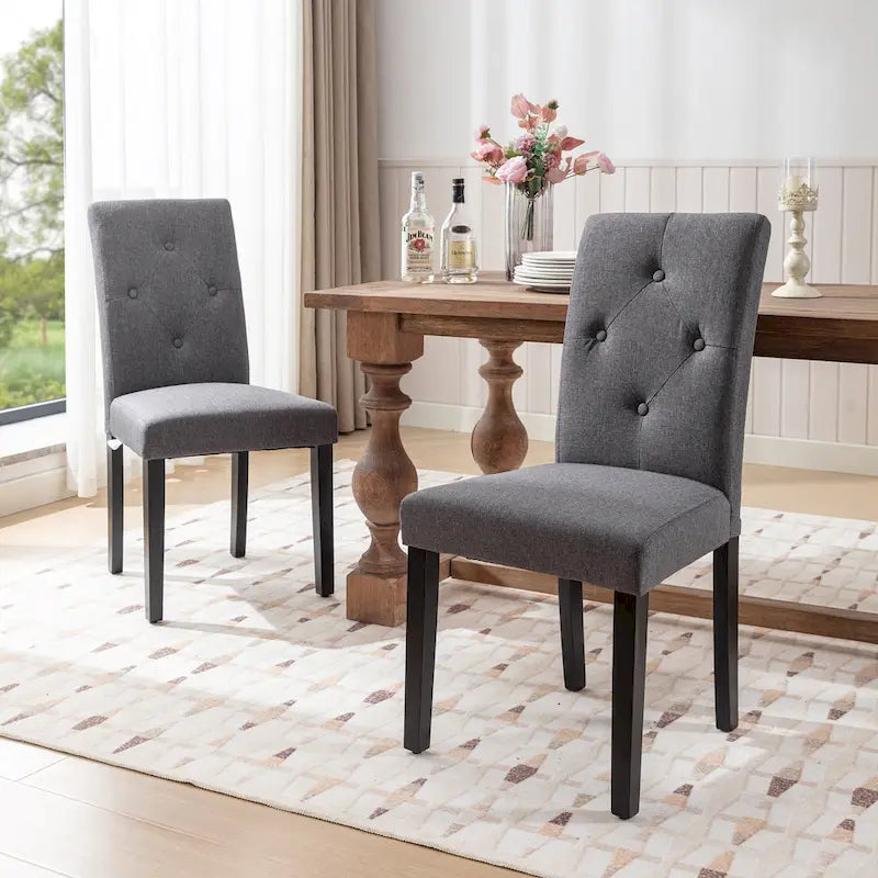 Lot de 4 chaises de salle à manger rembourrées, chaise de salle à manger en tissu ou en similicuir avec pieds en métal