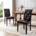Lot de 4 chaises de salle à manger rembourrées, chaise de salle à manger en tissu ou en similicuir avec pieds en métal