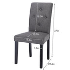 Lot de 4 chaises de salle à manger rembourrées, chaise de salle à manger en tissu ou en similicuir avec pieds en métal