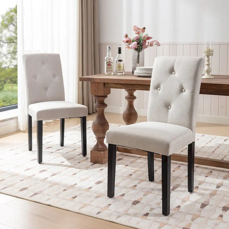 Lot de 4 chaises de salle à manger rembourrées, chaise de salle à manger en tissu ou en similicuir avec pieds en métal