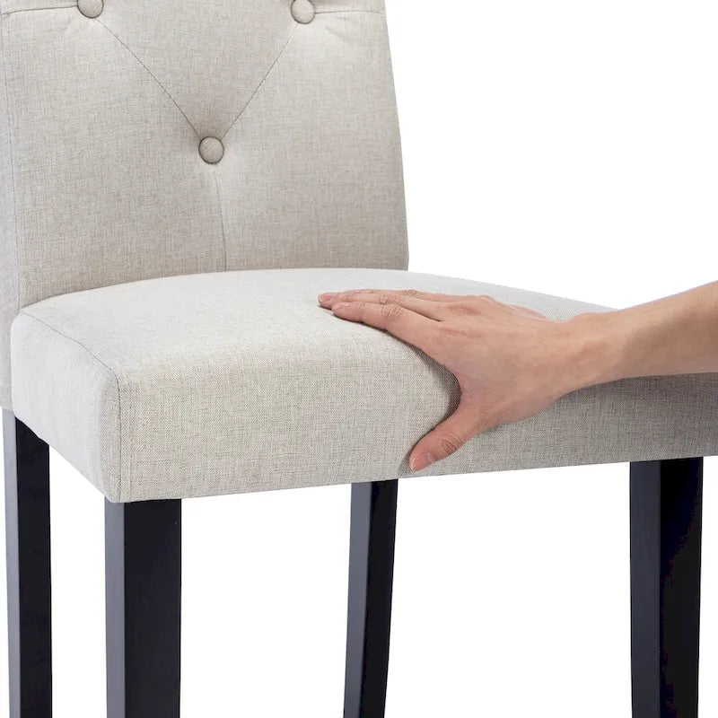 Lot de 4 chaises de salle à manger rembourrées, chaise de salle à manger en tissu ou en similicuir avec pieds en métal
