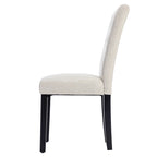 Lot de 4 chaises de salle à manger rembourrées, chaise de salle à manger en tissu ou en similicuir avec pieds en métal