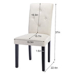 Lot de 4 chaises de salle à manger rembourrées, chaise de salle à manger en tissu ou en similicuir avec pieds en métal