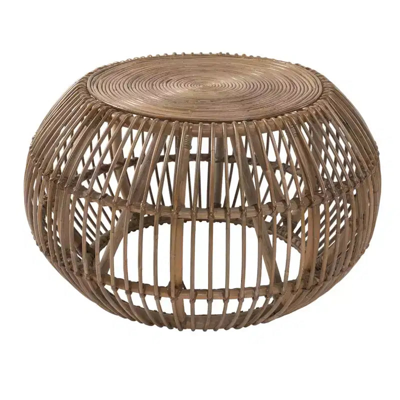Christopher Knight Home Classic Dag Rustic Rattan Round Coffee Table, Natural