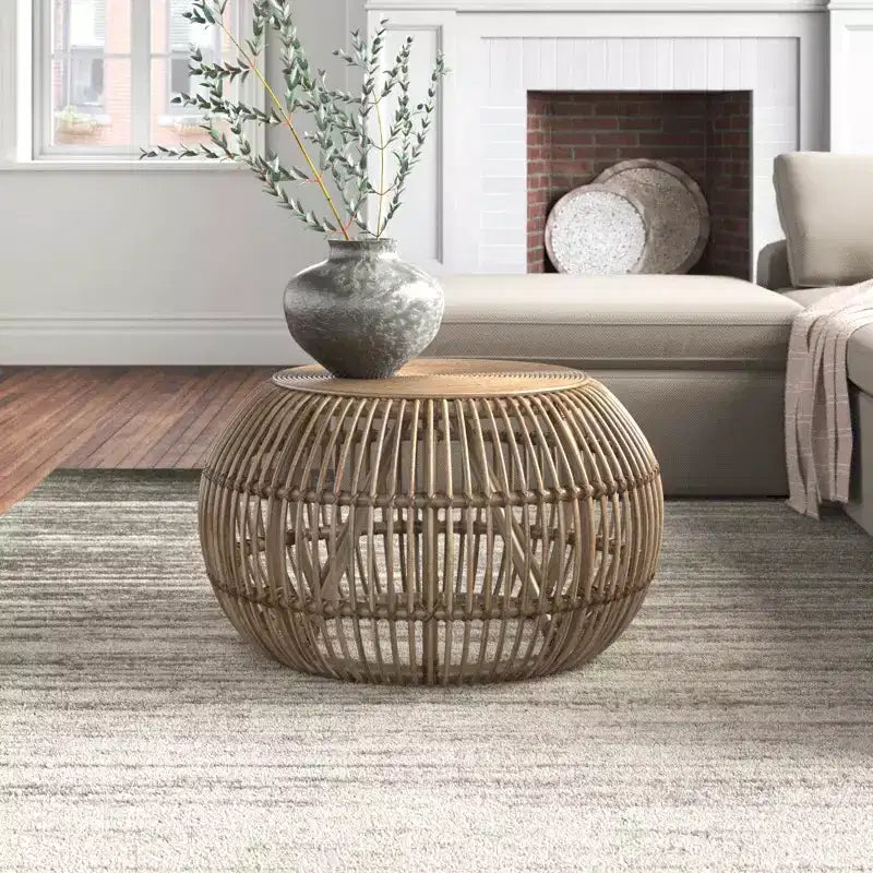 Christopher Knight Home Classic Dag Table basse ronde en rotin rustique, naturelle