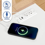 Meuble de classement mobile à 2 tiroirs avec support d'imprimante, compatible avec les formats A4 et Letter, et station de recharge