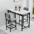 Ensemble de table à manger 3 pièces, ensemble de table à manger pour 2 personnes, ensemble de table de cuisine avec 2 chaises rembourrées