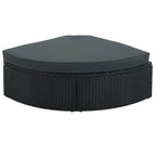 7 Pieces Outdoor Wicker Reversible Patio Sectional with Table, Cushions, and Pillows - 94.1 x 94.1