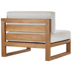 Causeuse sectionnelle 2 places en teck de jardin Upland