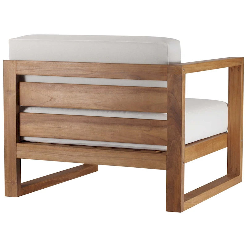 Causeuse sectionnelle 2 places en teck de jardin Upland