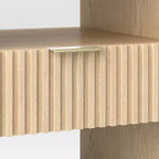 Table d'appoint rainurée avec étagère en bois naturel - Threshold