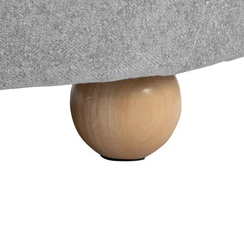 LumiSource Plateau Pouf Ottoman Tissu Naturel