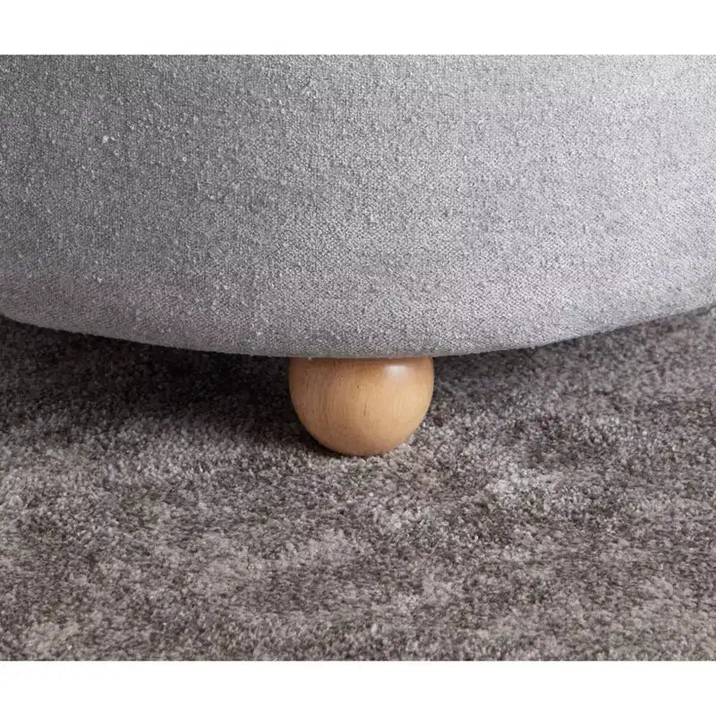 LumiSource Plateau Pouf Ottoman Tissu Naturel