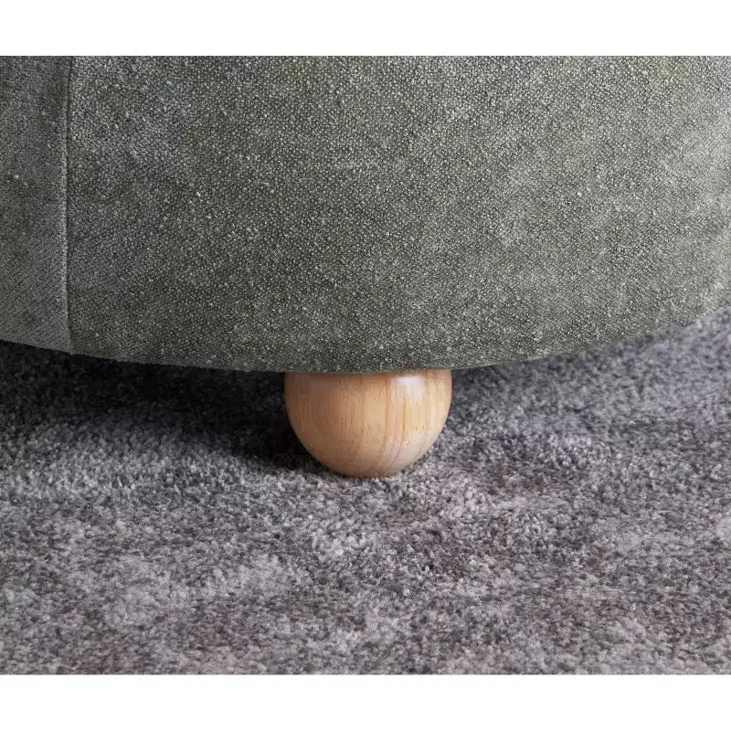 LumiSource Plateau Pouf Ottoman Tissu Naturel