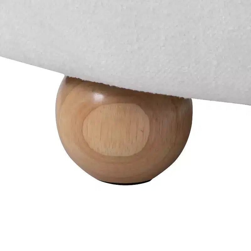 LumiSource Plateau Pouf Ottoman Tissu Naturel