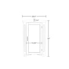 Meuble bas d'angle blanc à porte unique avec étagère réglable