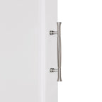 Meuble bas d'angle blanc à porte unique avec étagère réglable