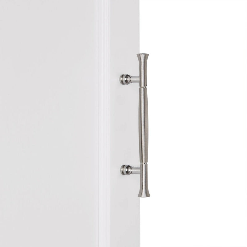 Meuble bas d'angle blanc à porte unique avec étagère réglable