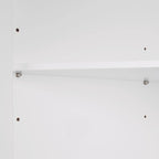 Meuble bas d'angle blanc à porte unique avec étagère réglable