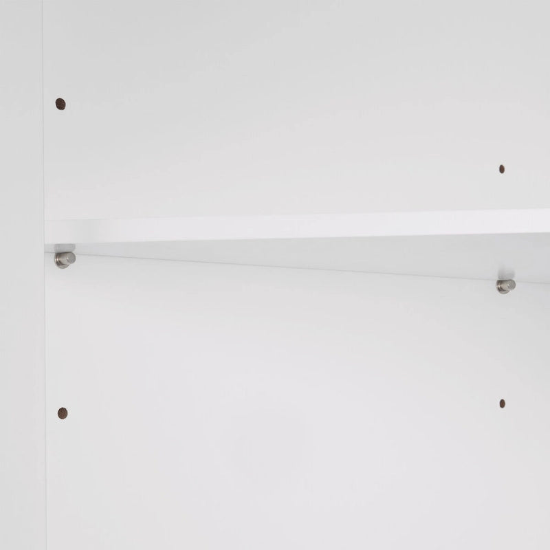 Meuble bas d'angle blanc à porte unique avec étagère réglable