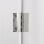 Meuble bas d'angle blanc à porte unique avec étagère réglable
