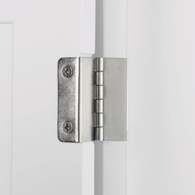 Meuble bas d'angle blanc à porte unique avec étagère réglable