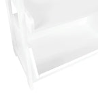 Étagère échelle à 4 niveaux de 61 cm avec étagère de présentation et bac de rangement – Blanc avec 2 étagères murales invisibles de 25 cm