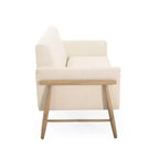 Christopher Knight Home Emma Canapé deux places moderne rembourré de 57,5 po avec cadre en bois d'orme