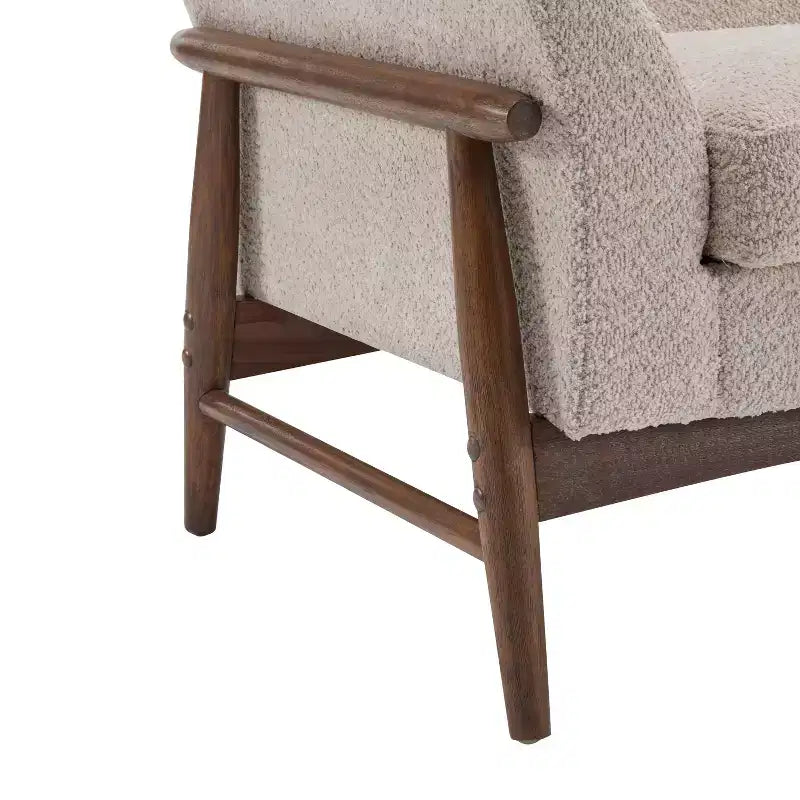 Christopher Knight Home Emma Canapé deux places moderne rembourré de 57,5 po avec cadre en bois d'orme