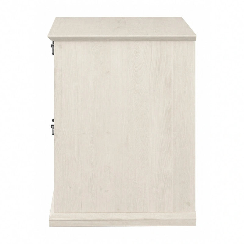 Classeur latéral de ferme, 2 tiroirs, Chêne blanc lin / Gris bois flotté, Utilisateur unique