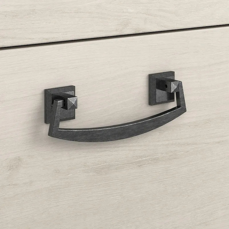 Classeur latéral de ferme, 2 tiroirs, Chêne blanc lin / Gris bois flotté, Utilisateur unique