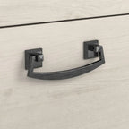 Classeur latéral de ferme, 2 tiroirs, Chêne blanc lin / Gris bois flotté, Utilisateur unique