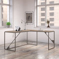 Bureau d'angle industriel en forme de L de 62 W