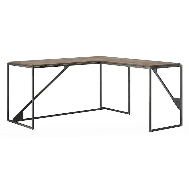 Bureau d'angle industriel en forme de L de 62 W