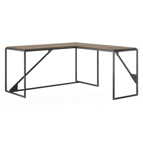 Bureau d'angle industriel en forme de L de 62 W