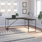 Bureau d'angle industriel en forme de L de 62 W