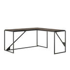 Bureau d'angle industriel en forme de L de 62 W