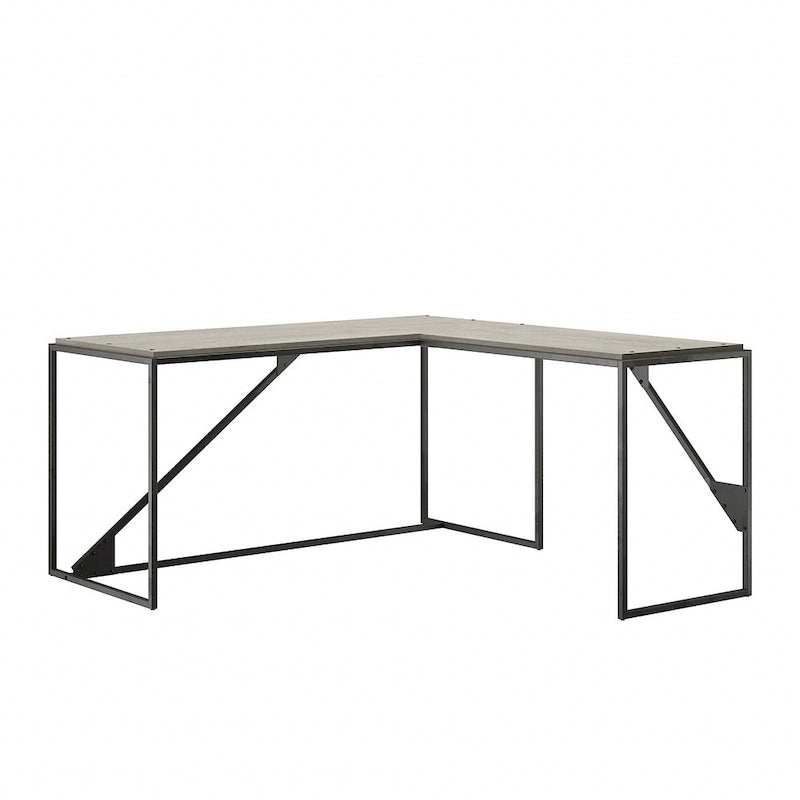 Bureau d'angle industriel en forme de L de 62 W