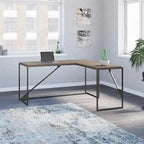 Bureau d'angle industriel en forme de L de 62 W
