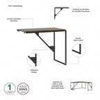 Bureau d'angle industriel en forme de L de 62 W
