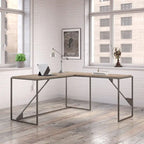 Bureau d'angle industriel en forme de L de 62 W