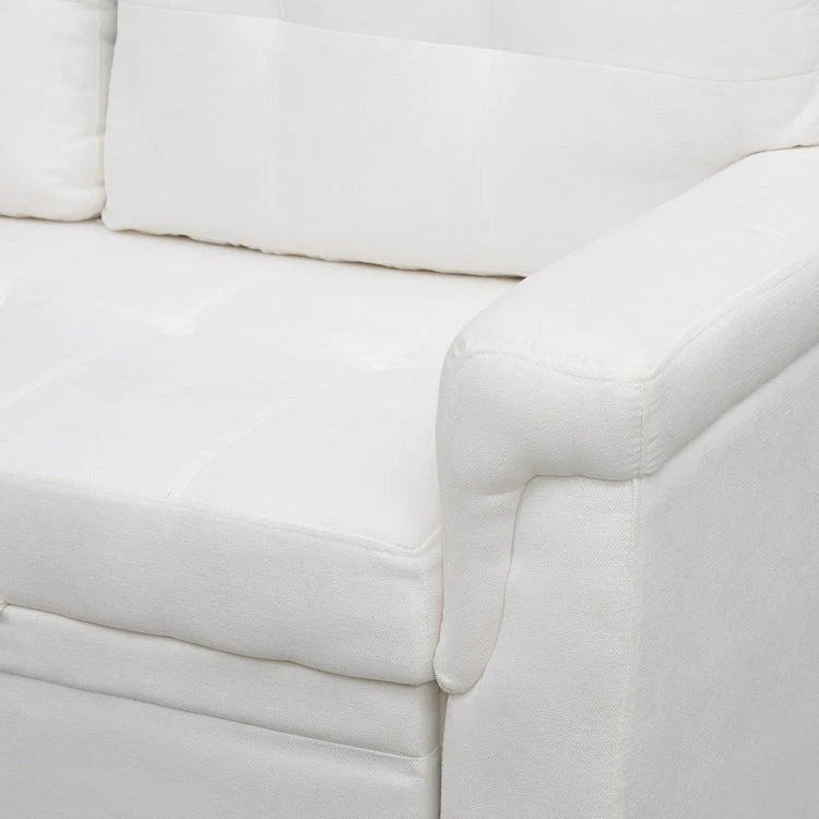 Canapé d'angle réversible avec lit gigogne, méridienne de rangement, pieds durables,