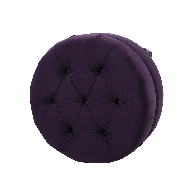 Pouf rond touffeté Dawn par Jennifer Taylor Home