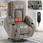 Fauteuil inclinable releveur électrique Lazy Boy, fauteuil de massage moderne à moteur unique avec chauffage lombaire, port de chargement USB, porte-gobelets