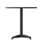 Table d'intérieur/extérieur en aluminium à plateau lisse de 27,5 po avec base