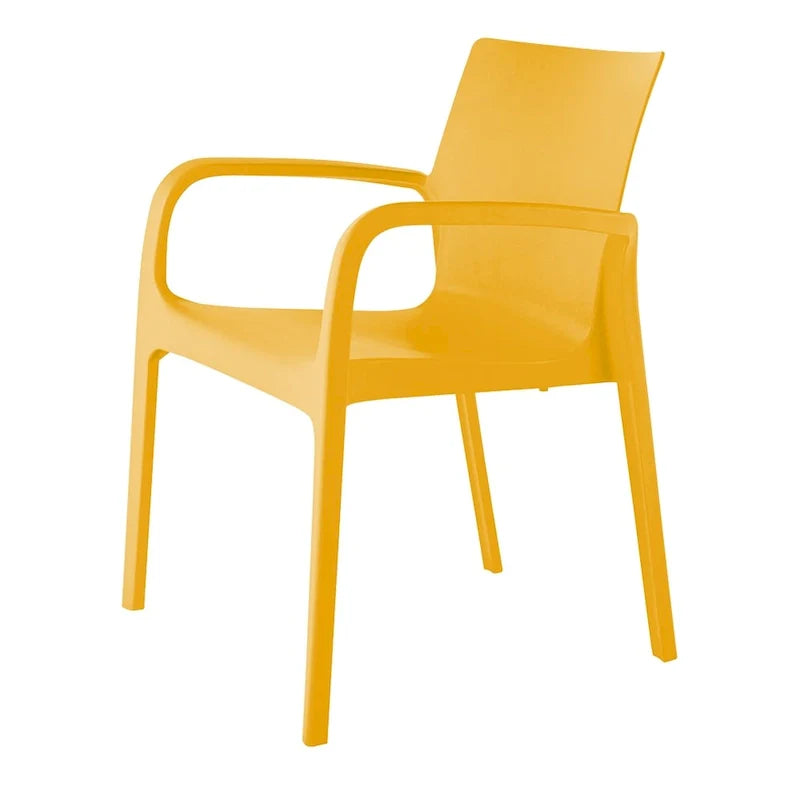 Fauteuil de salle à manger empilable toutes saisons Alissa en résine, lot de 2
