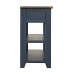 Console en bois avec 3 tiroirs de rangement et 2 étagères