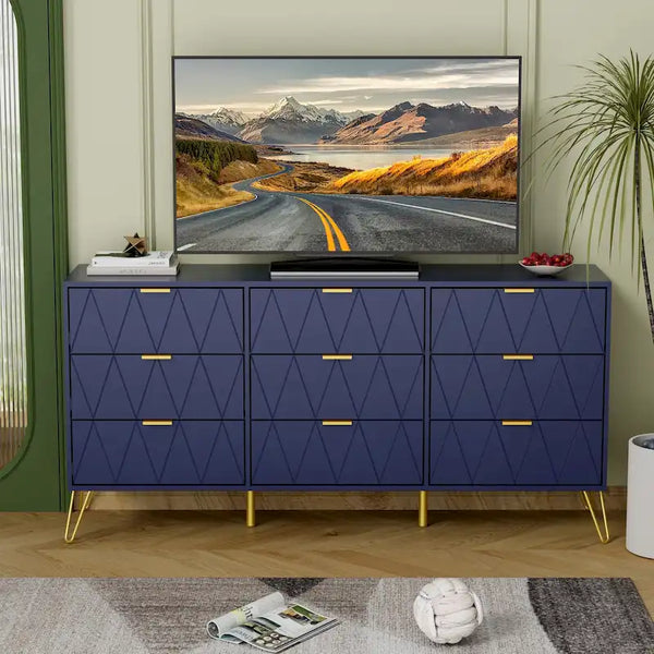 9 Drawers Chest Of Dresser Storage Tower Cabinet Bedroom Organizer