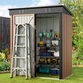 Abri de jardin en métal pour outils avec porte verrouillable pour mobilier de jardin et outils