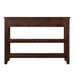 Table console de 42 po avec tiroirs et étagères à niveaux